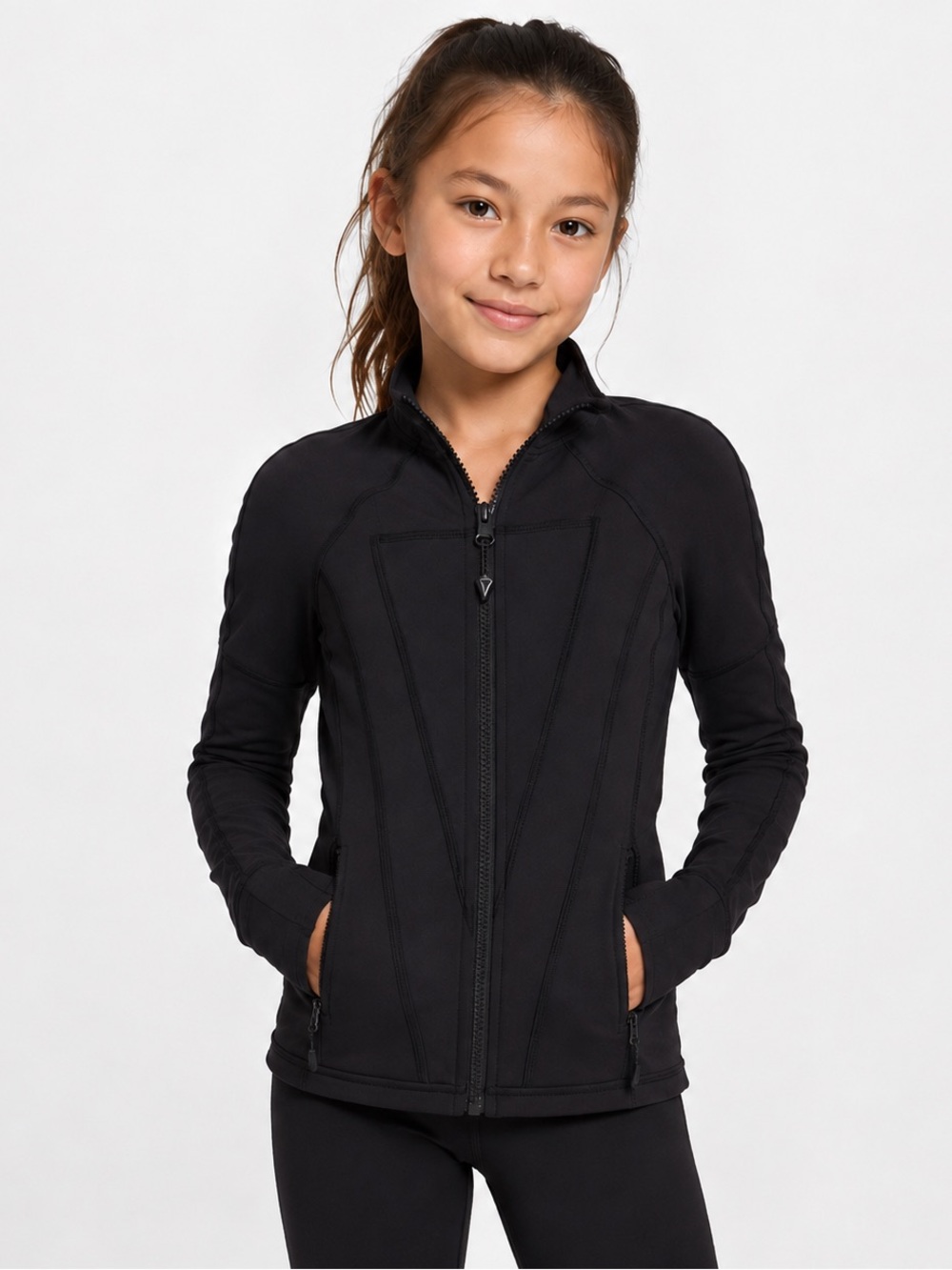 Ivivva by Lululemon Black Define Jacket Kids 10 Fits Adult 2 🖤🍋✨